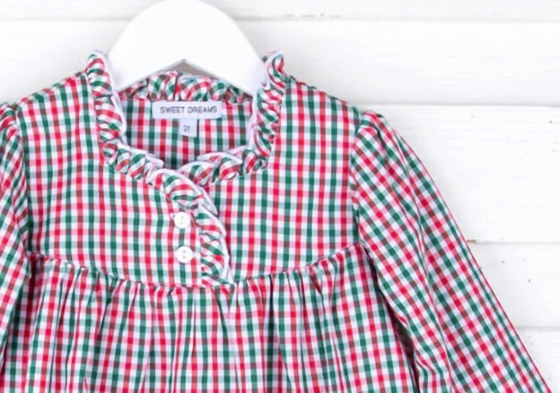 Muguet Collection - Girl's Gingham Night Gown - Rack Hunt -