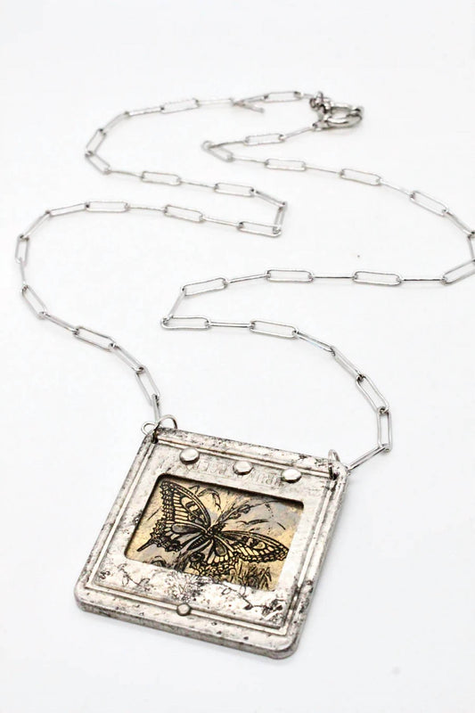 Lizou - Women's Vintage Butterfly Handmade Necklace - Rack Hunt -