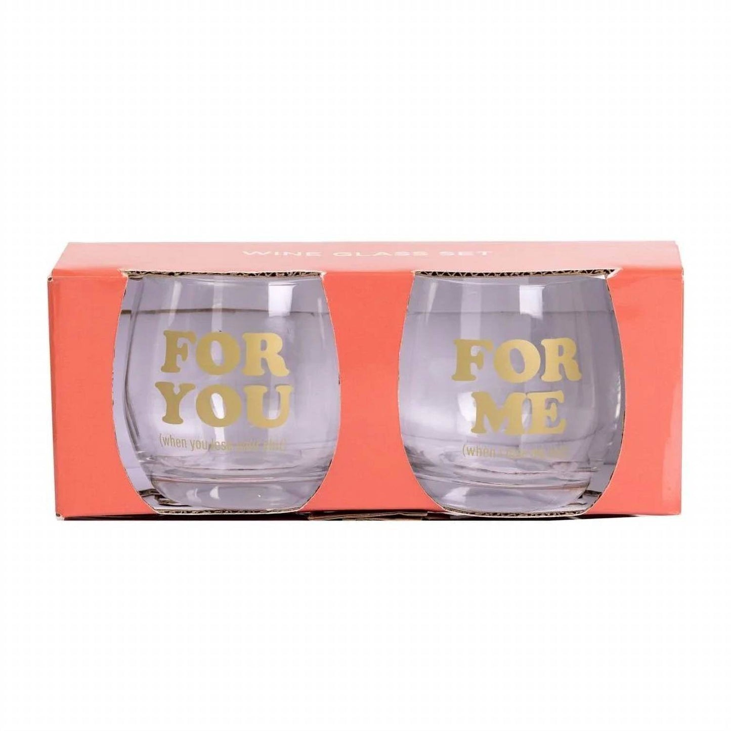 Totalee Gift - YOU & ME STEMLESS GLASSES - Rack Hunt -