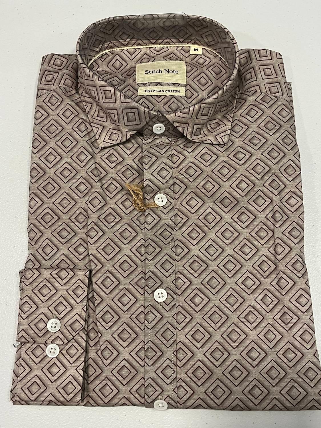 Stitch Note - Men's Classic Long Sleeve Cotton Shirt - Rack Hunt