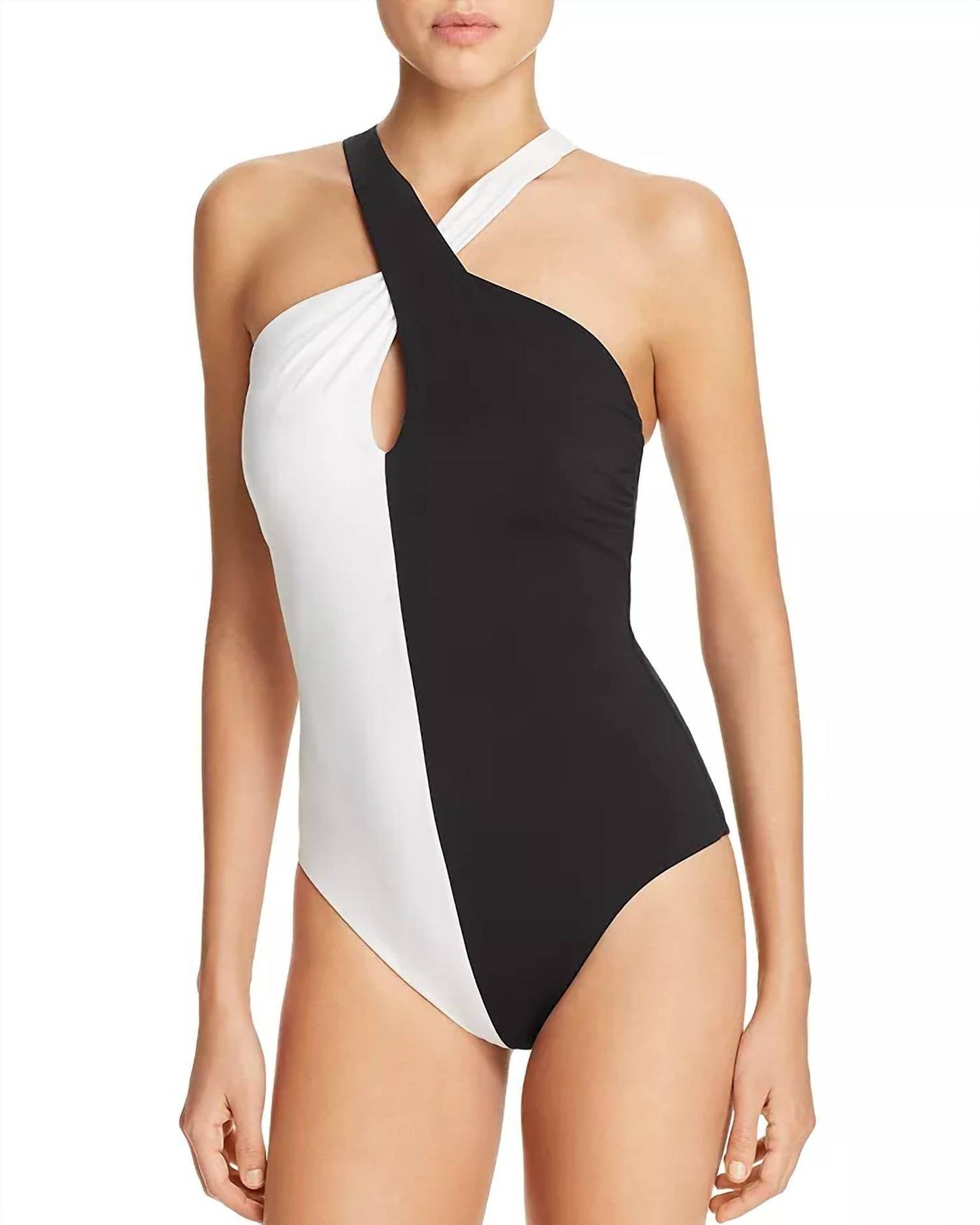 Amoressa - Domino Jinx Keyhole Halter One Piece Swimsuit - Rack Hunt