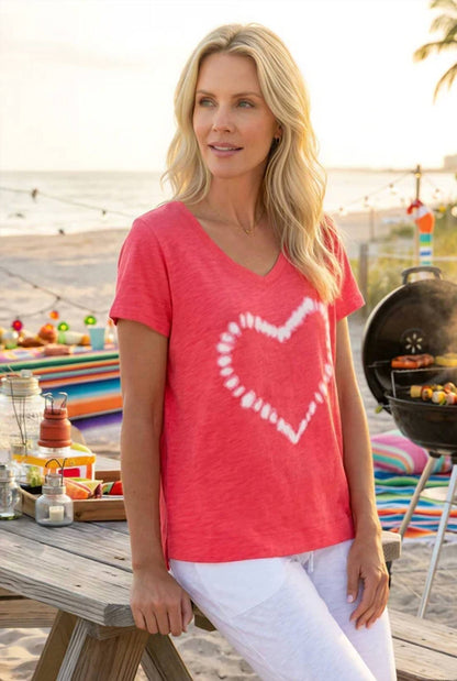 Destination Heart V-neck Tee - Plus