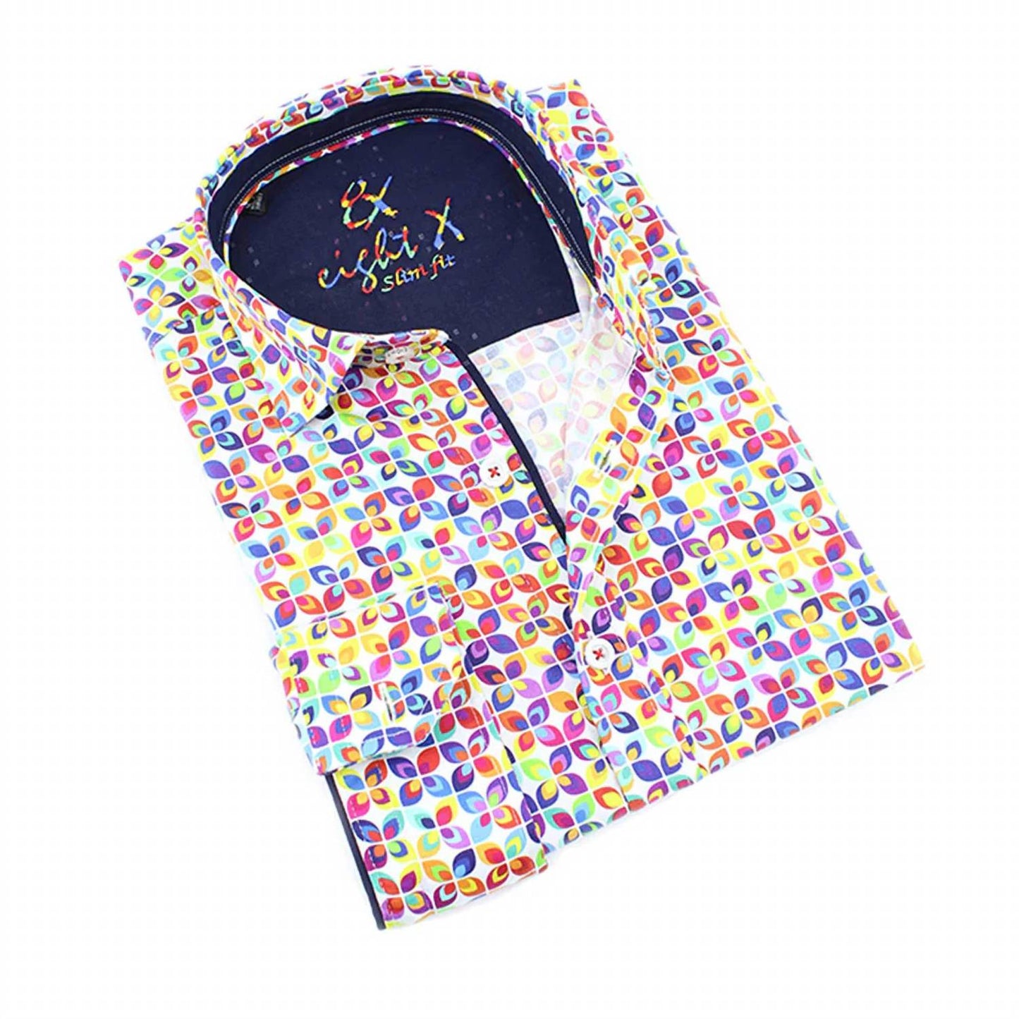 Men's Colorful Bloom Button Down Shirt