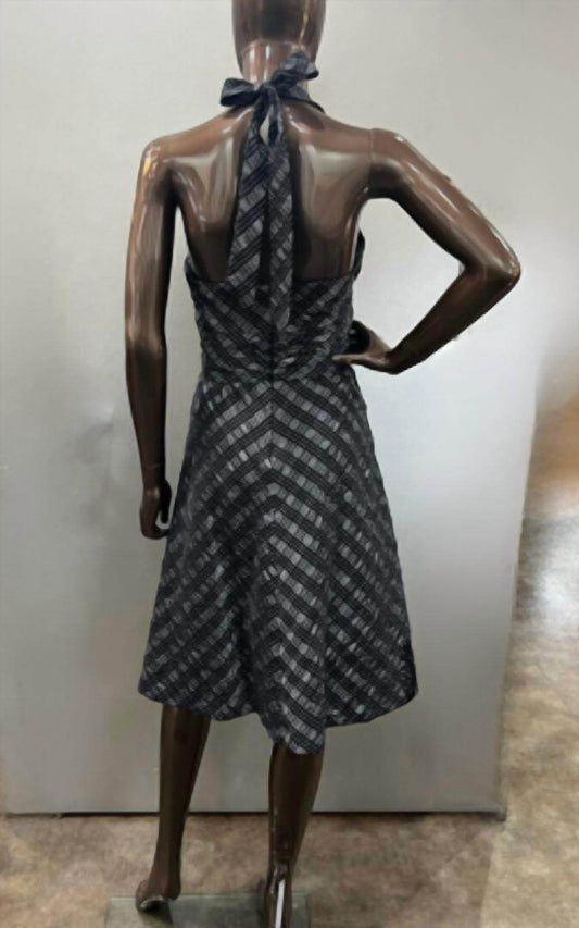 Donna Ricco - Taffeta Plaid Halter Cocktail Dress - Rack Hunt