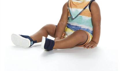 Kid's Tie Dye Romper With Matching Bib