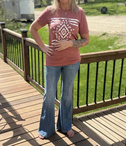 Aztec Tribal Western Graphic Tee