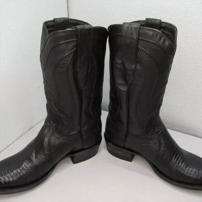 Men's Teju Lizard Western Cowboy Boots - Wide
