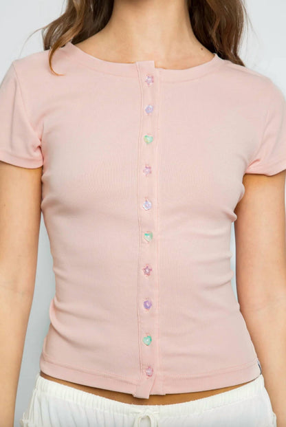 Women's Funky Button Top