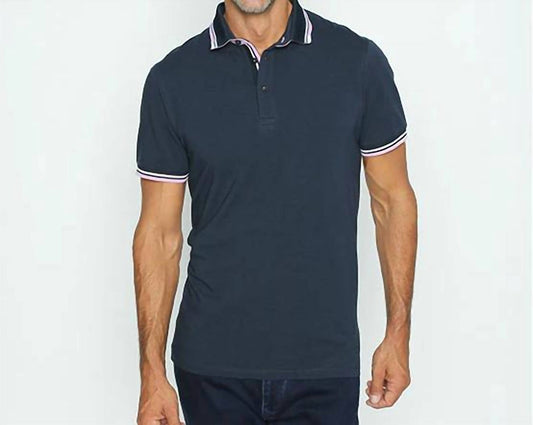 Polo With White And Pink Trim