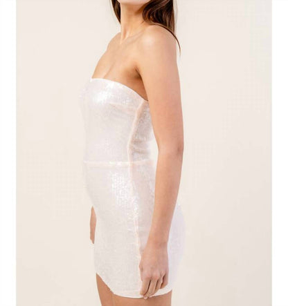 Sequins Off The Shoulder Tube Dress