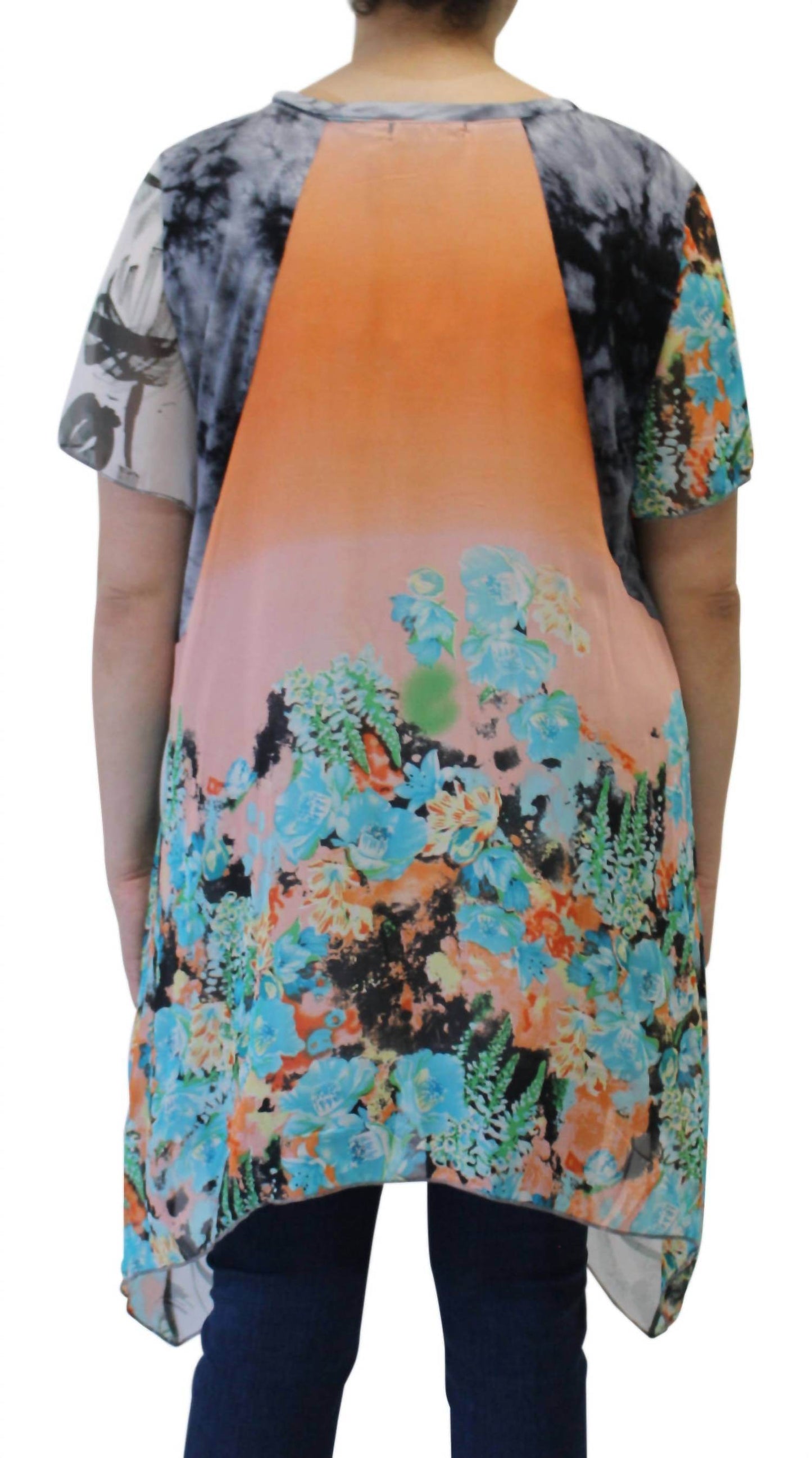 LV Collection - Patchwork Long Tunic Top - Rack Hunt -