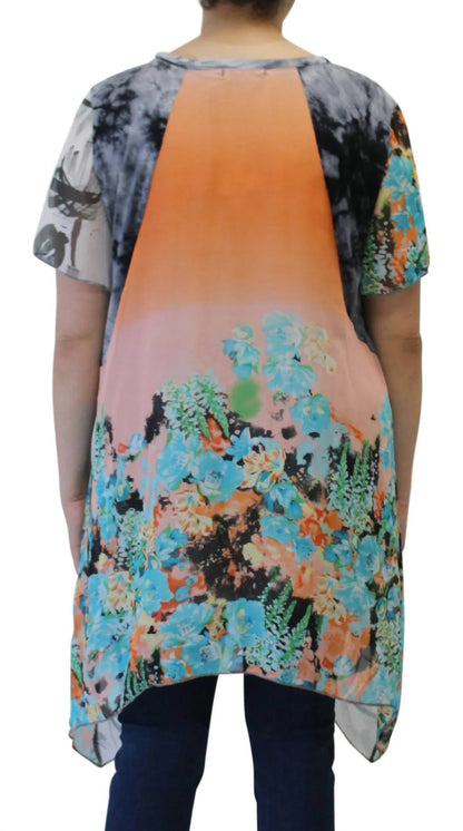 LV Collection - Patchwork Long Tunic Top - Rack Hunt