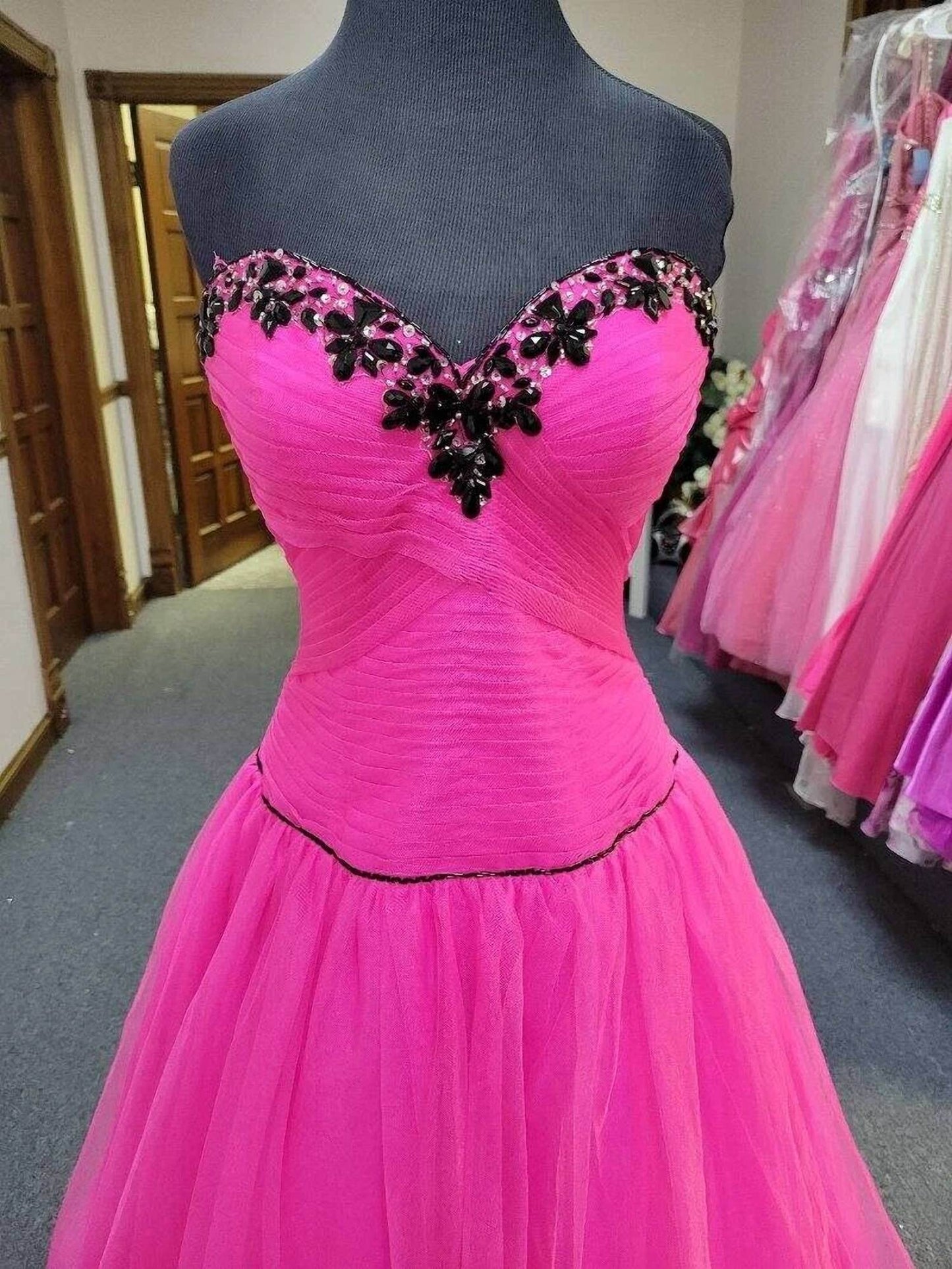 Precious Formals - Strapless Corset Lace-up Back Ballgown - Rack Hunt -