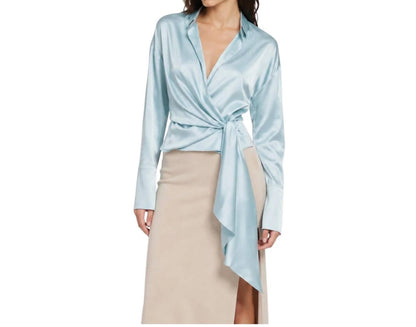 Gisele Satin Wrap Top