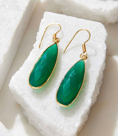 Women's Onyx Quartz Earrings