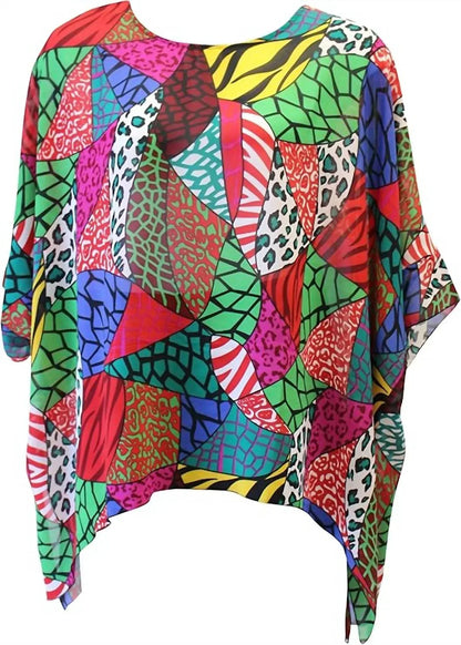 Sterling Styles - Women's Animal Print Art To Wear Top - Rack Hunt