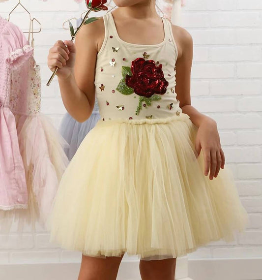 Belle Beaded Rose Tulle Dress