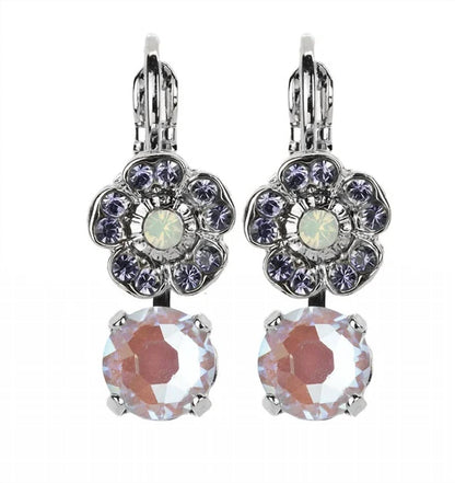 Women's Flower Drop Crystal Earrings