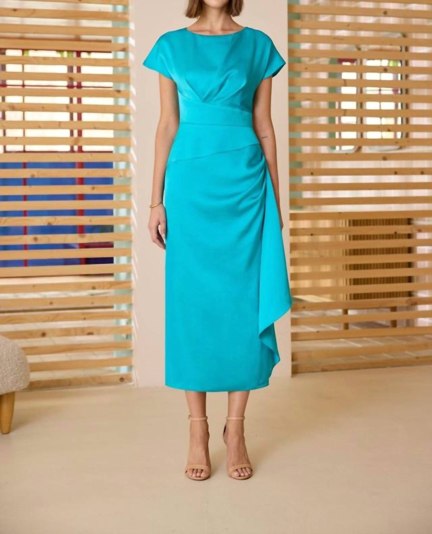 Pleated Midi Dress