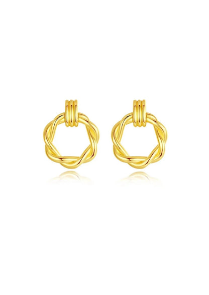 Classicharms - Women's Twisted Hoop Earrings - Rack Hunt