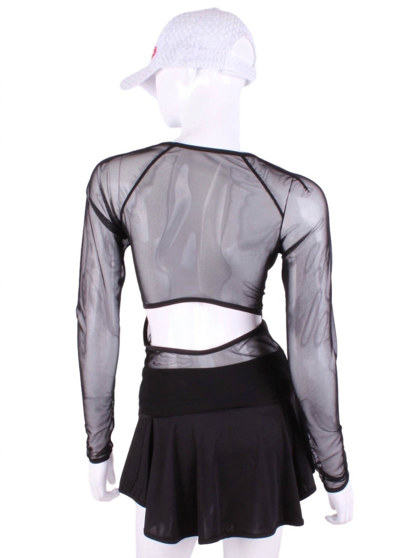 Love Love Tennis - Women's Mesh Open Back Long Sleeve Tee - Rack Hunt