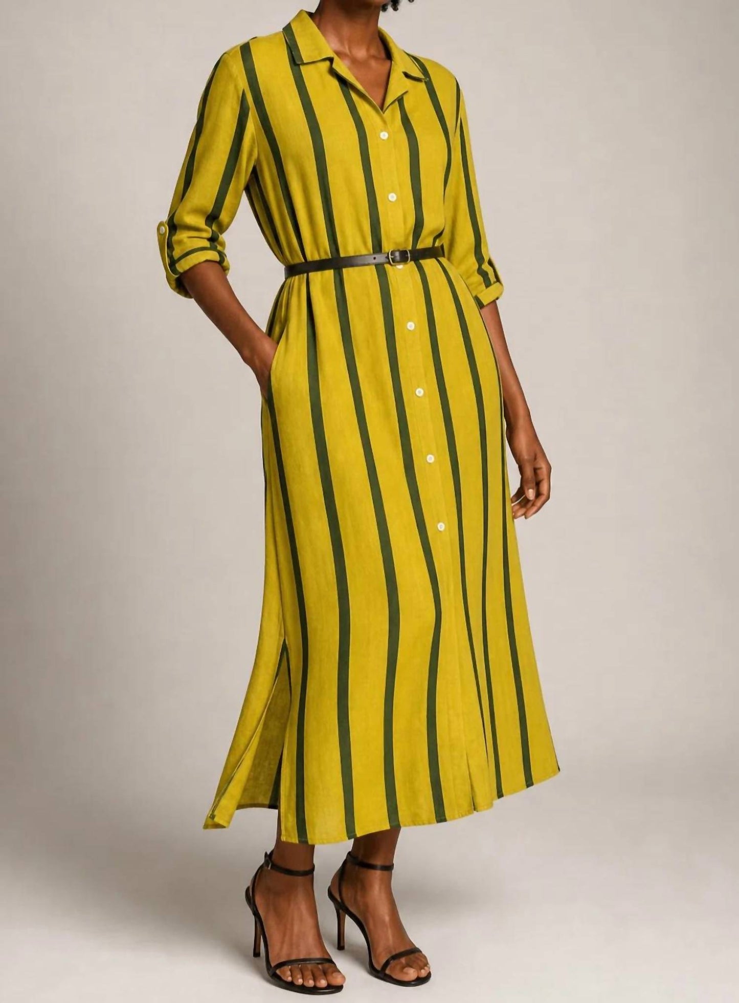 Pure Linen Button Down Dress