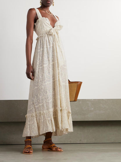 Valentina Chanderi Maxi Dress