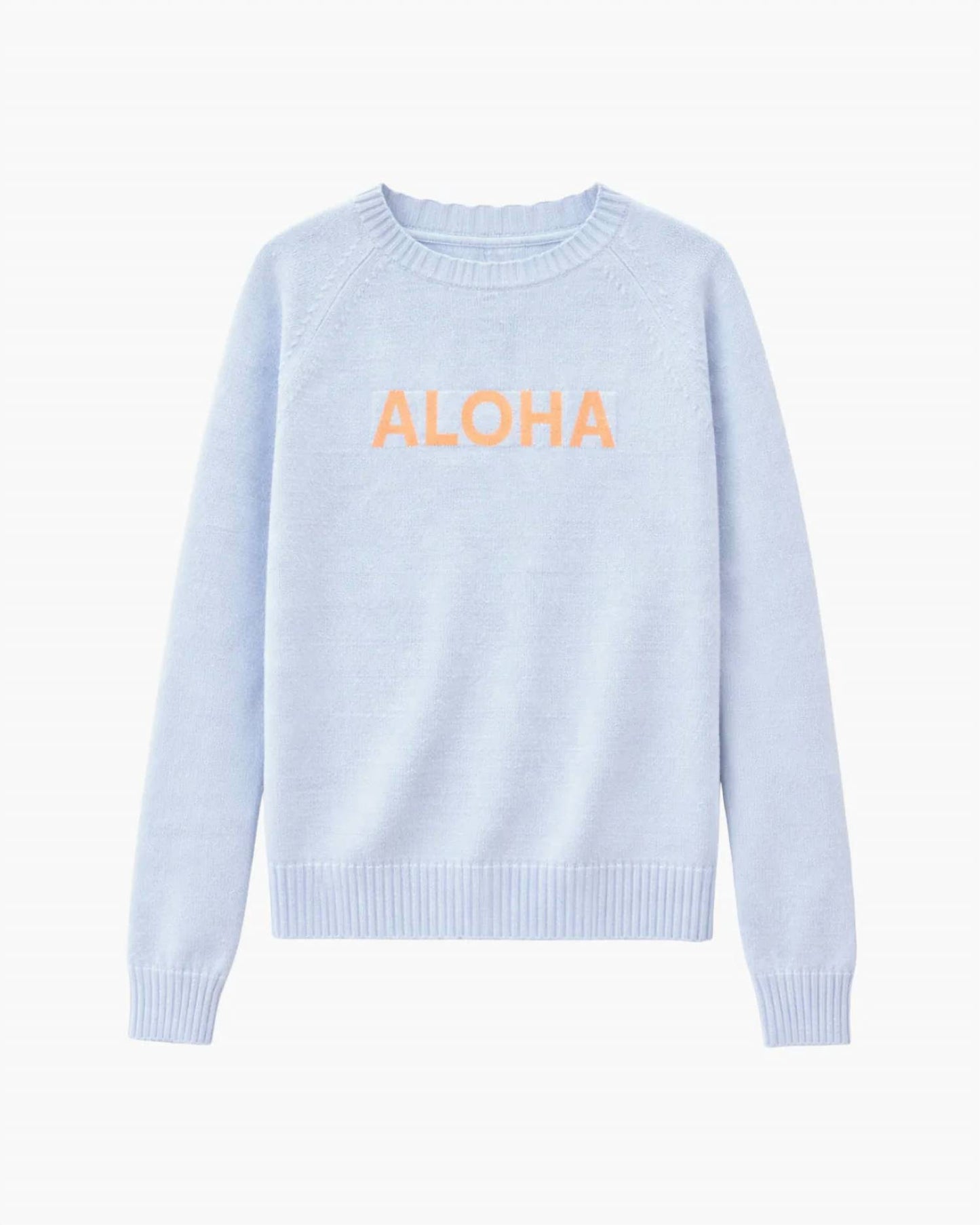 Custom Frayed Crew "aloha" Sweater