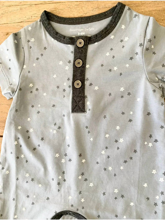 Kids' Star Printed Jersey Romper