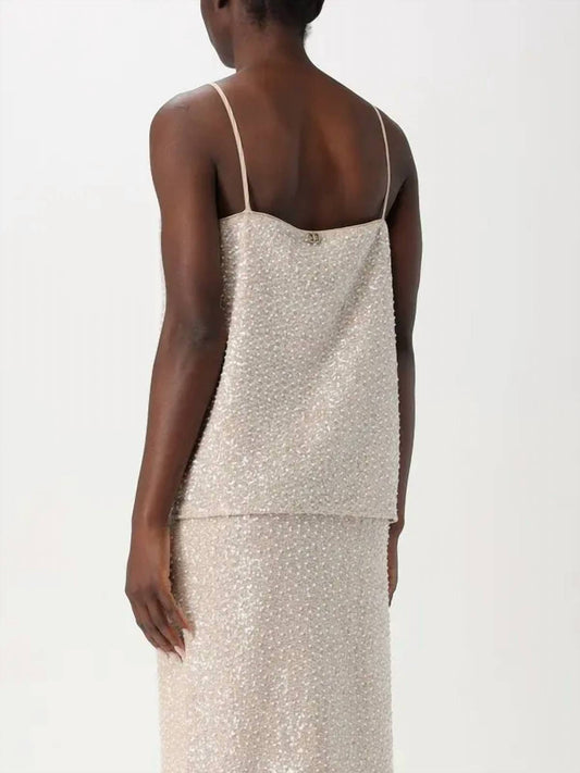 Sequins And Pearls Camisole Top