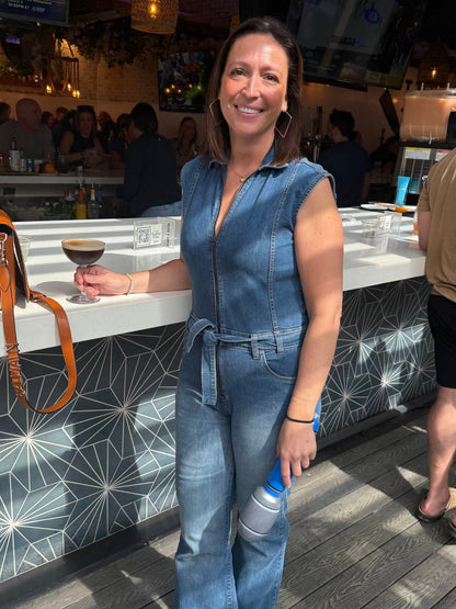 Women's Dark Denim Romper