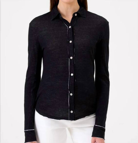 Sienna Double Layer Jersey Button Down
