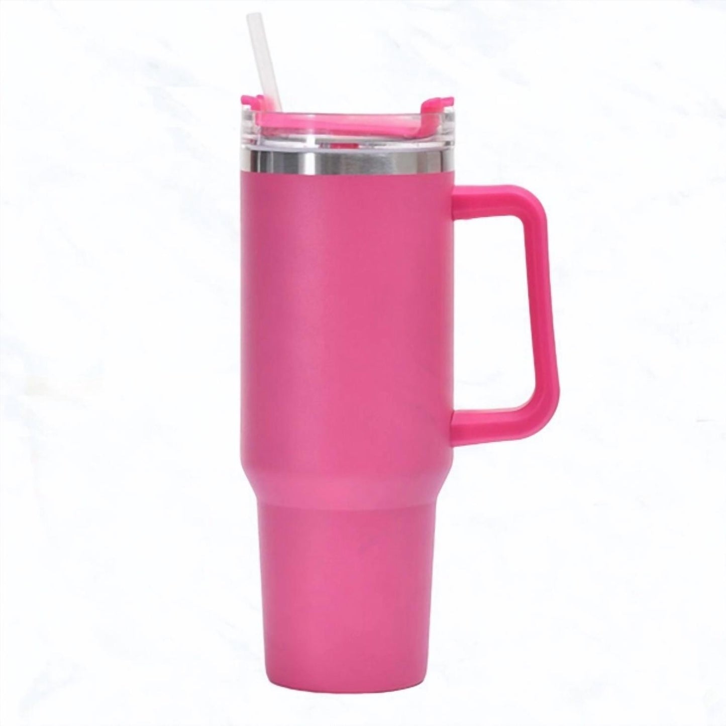 Straw Barbiecore Stainless Steel Tumbler