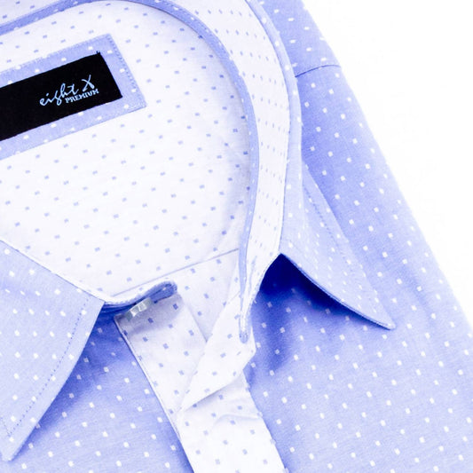 Men's Jacquard Hidden Button Shirt