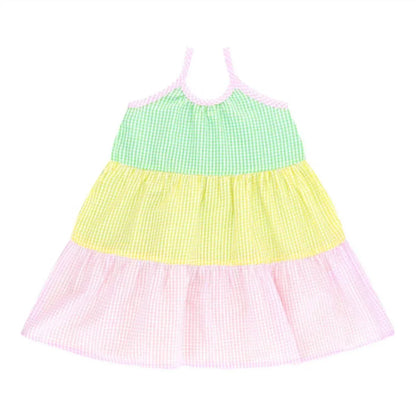 COS I SAID SO - Girl's Patchwork Vichy Paneled Dress - Rack Hunt