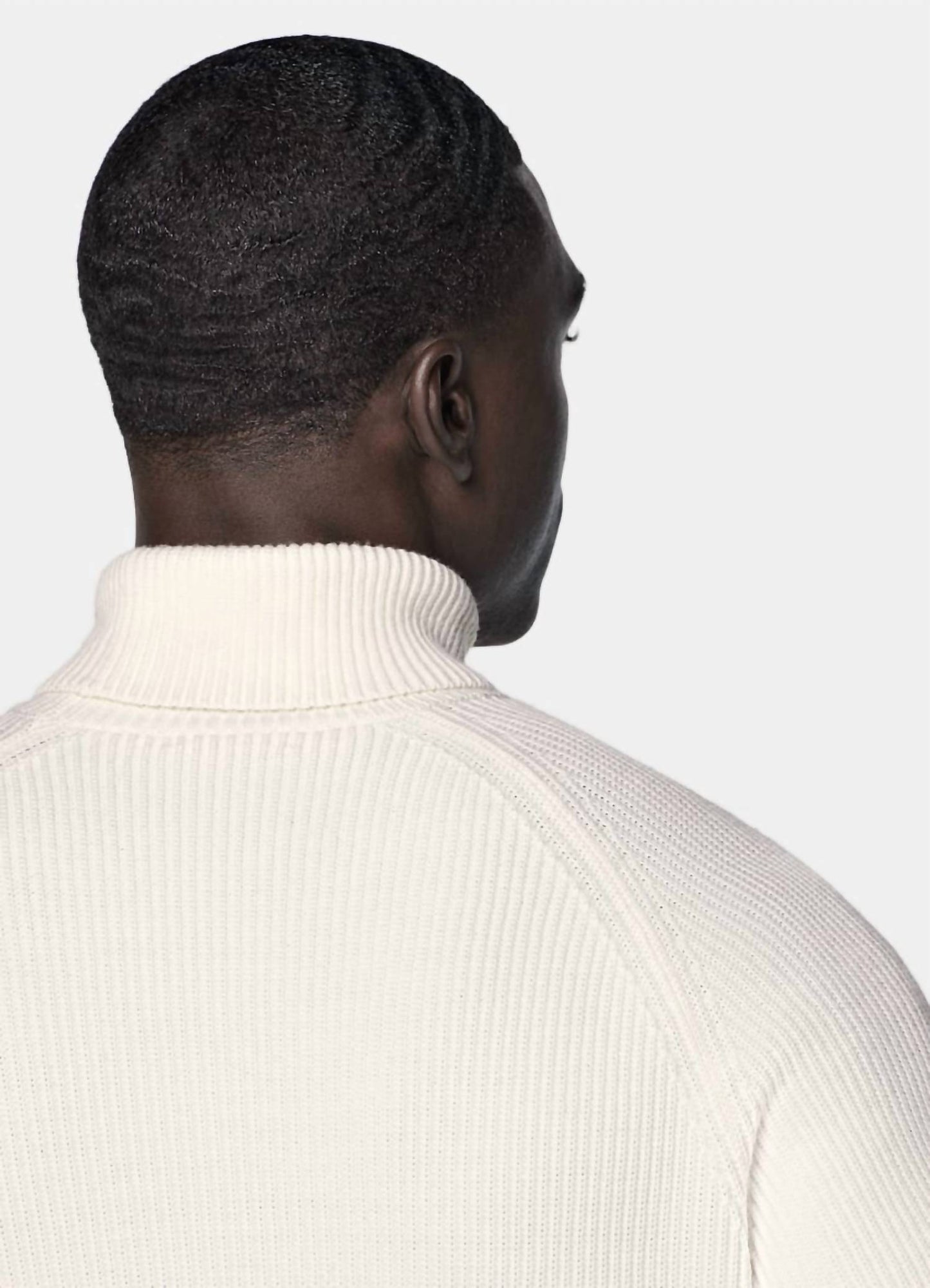 Ribbed Merino Wool Turtleneck Sweater - Plus