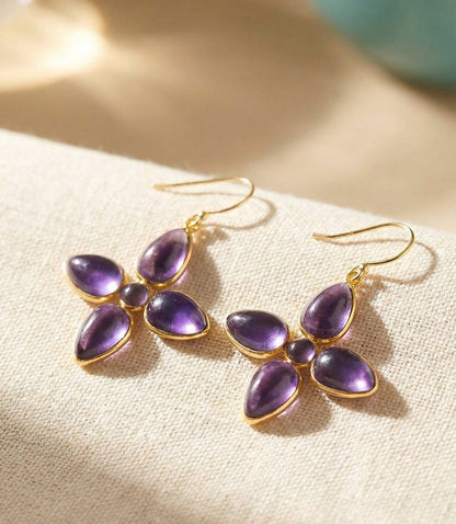 Women's Dangling Gemstone Earrings