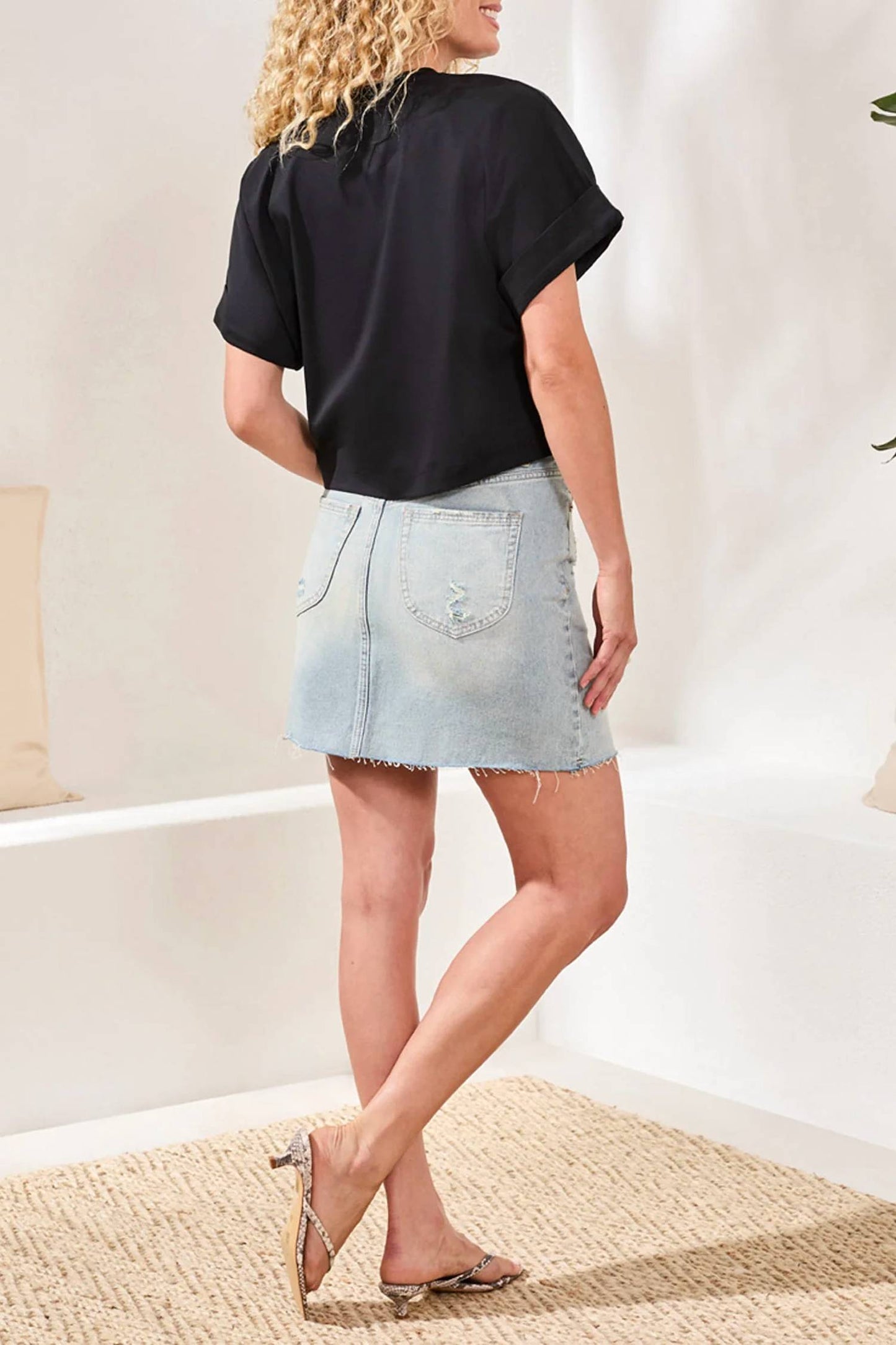 Mercerized Cotton Crew Neck T-shirt