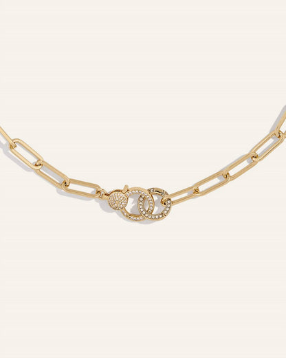 Jane Pavé Lariat Convertible Chain Necklace