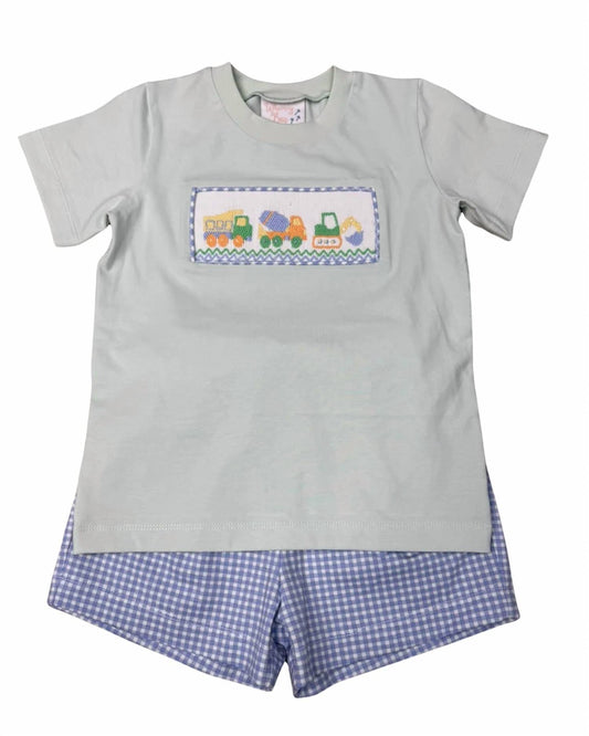 Kids' Construction Crew Smocked Short Set
