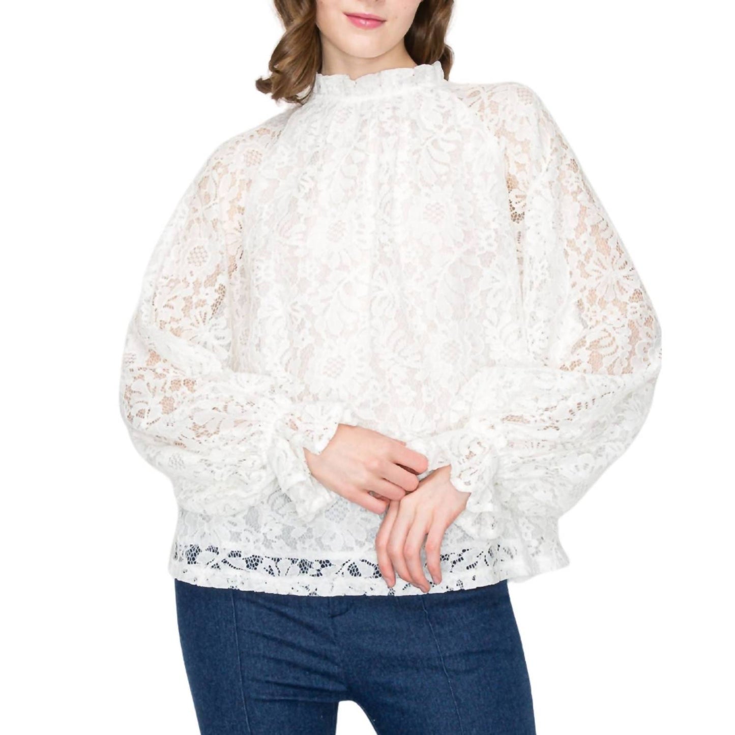 Vintage Floral Lace Blouse