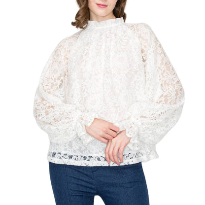 Vintage Floral Lace Blouse