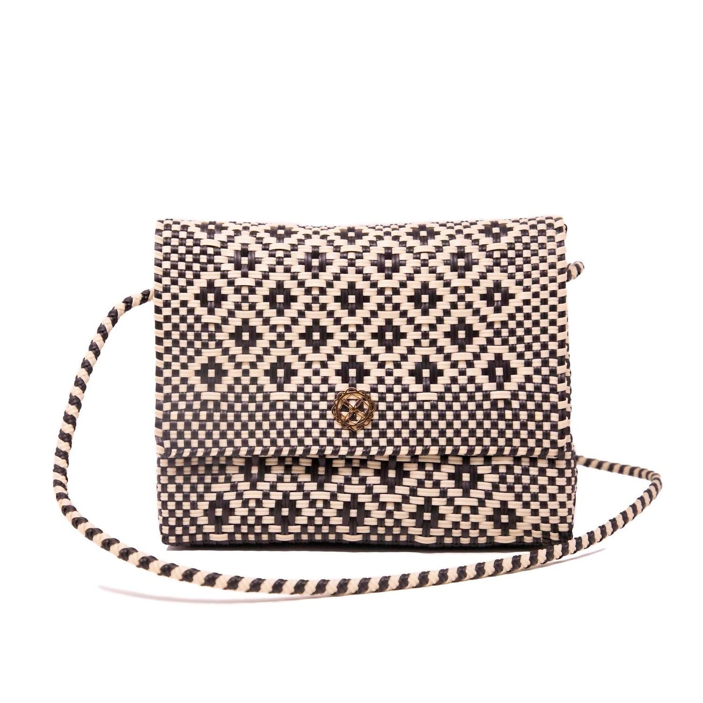Women's Aztec Long Braided Strap Crossbody Bag
