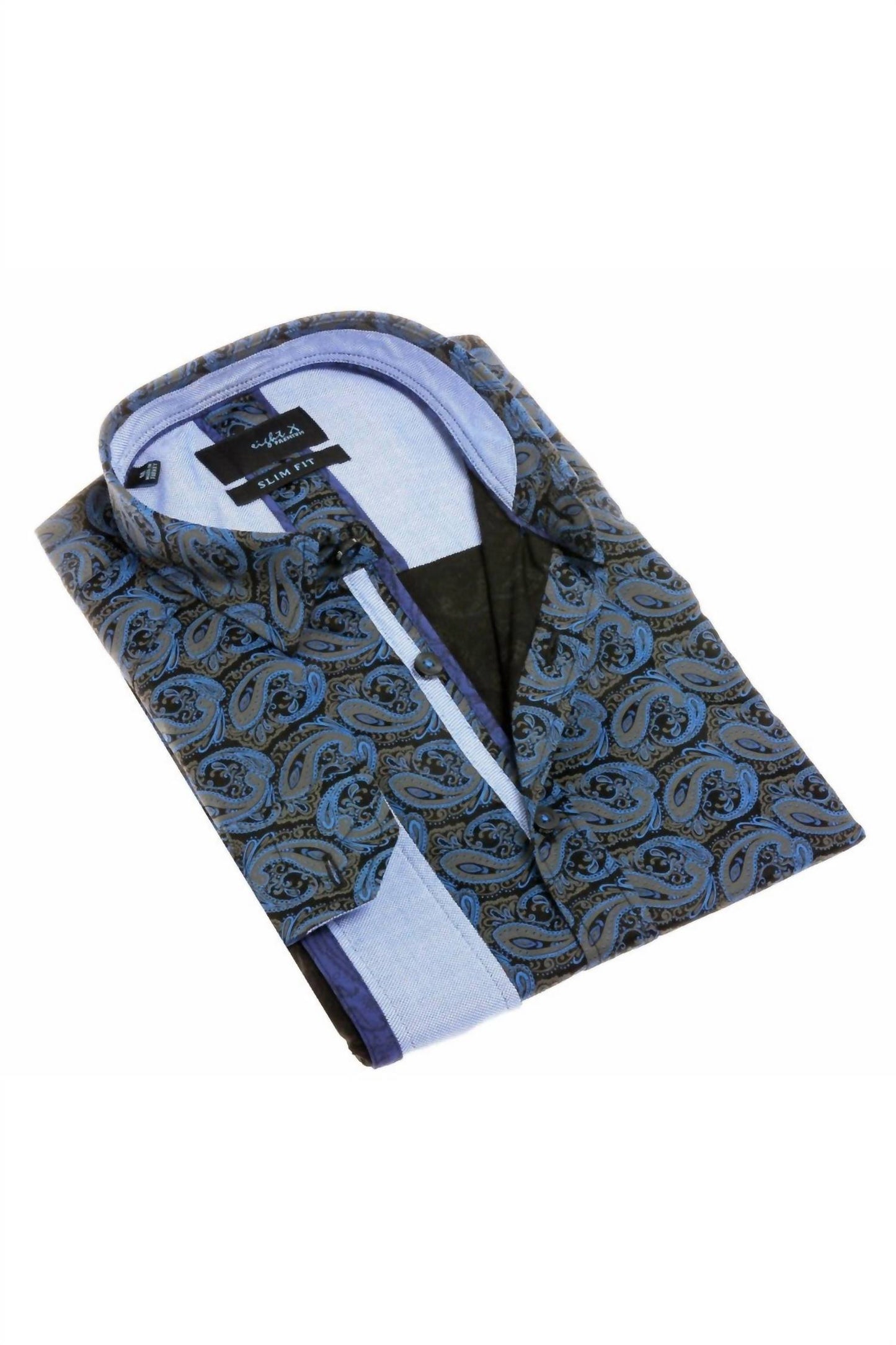 Paisley Button Down Shirt With Trim