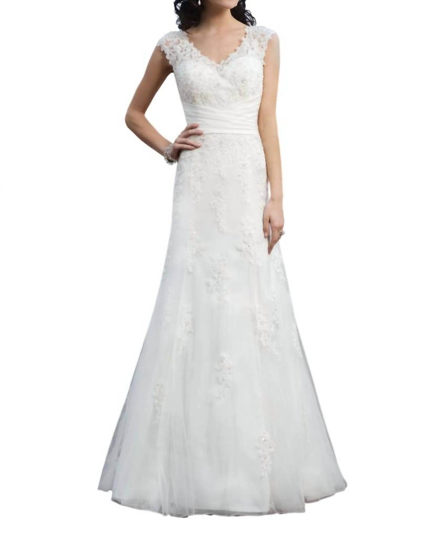 Justin Alexander - Beaded Lace A-line Dress - Rack Hunt -