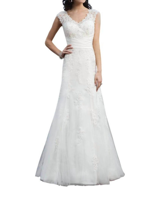 Justin Alexander - Beaded Lace A-line Dress - Rack Hunt -
