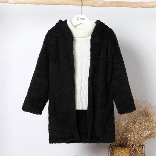 PatPat - Kids Hooded Fuzzy Coat - Rack Hunt -