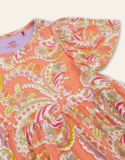 Girl's Divine Crabapple Printed Dress