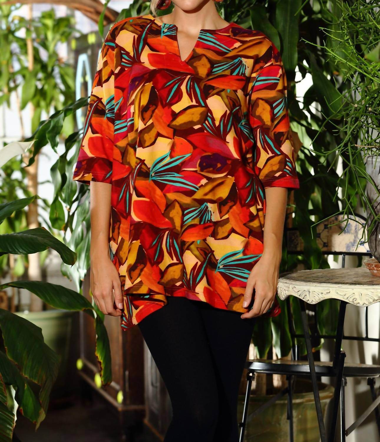 KikiSol - Searenity Desert Fruit French Terry Tunic With Pockets - Rack Hunt -