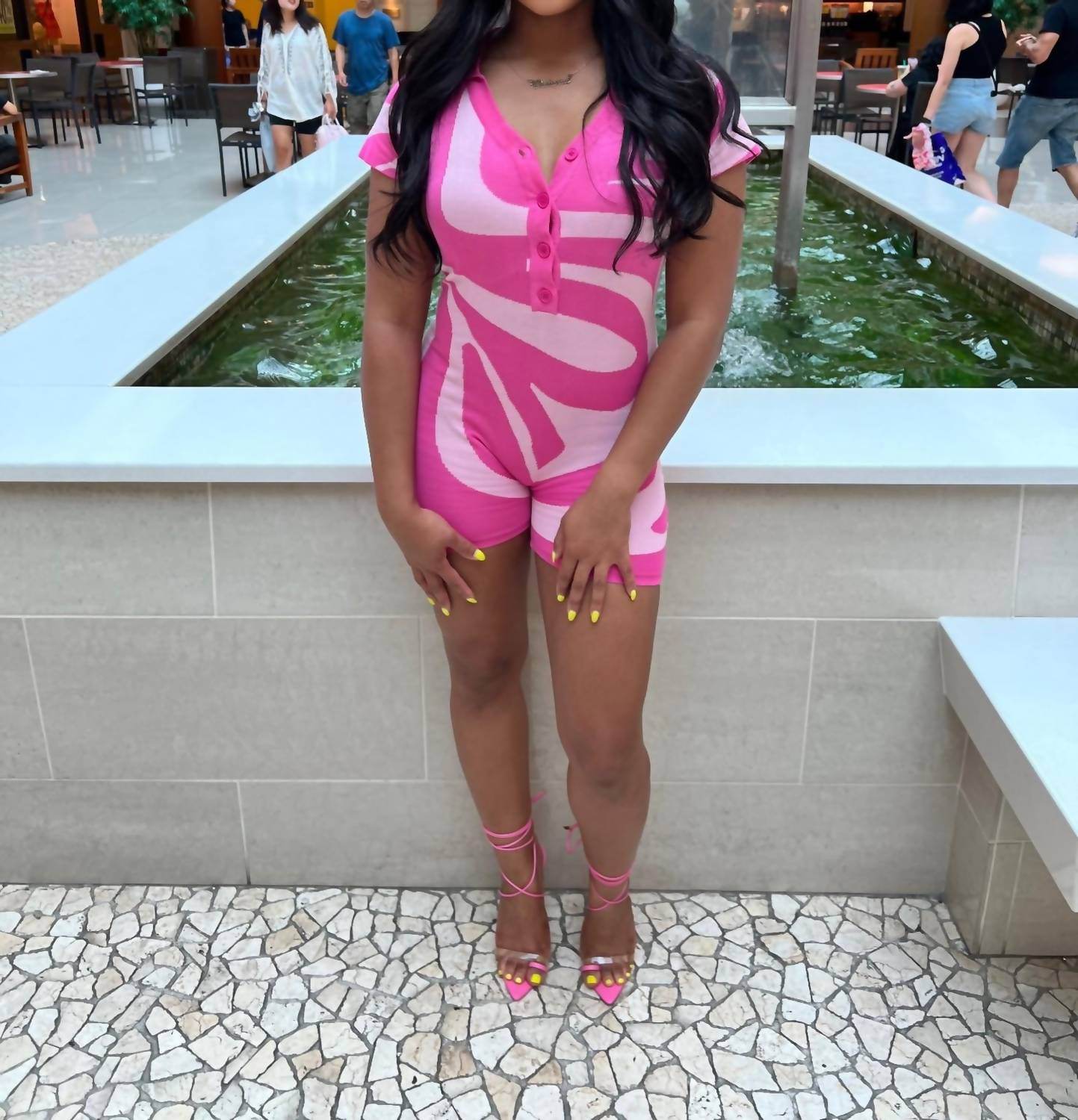 ShopWTD - Abstract Print Romper - Rack Hunt -